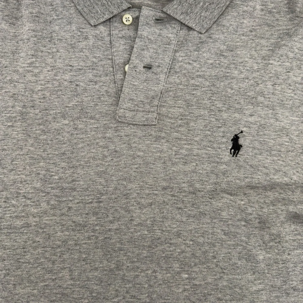 Polo Ralph Lauren Mens Gray Short Sleeve Cotton Pony Logo Polo Shirt Large